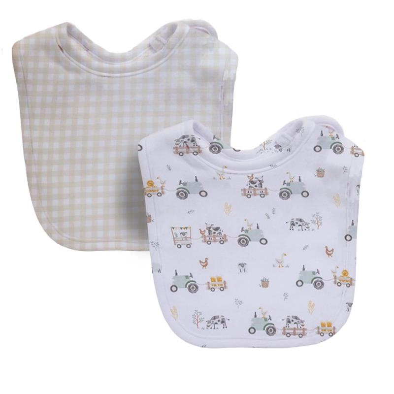 Living Textiles - 2Pk Bib Set, Tractor Ride Image 1