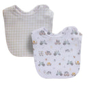 Living Textiles - 2Pk Bib Set, Tractor Ride Image 1