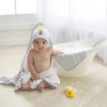 Living Textiles - Baby Hooded Towel 5pc Bath Gift Set, Up up and Away, Blue Image 2