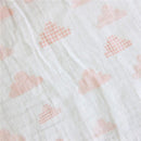 Living Textiles Muslin Crib Fitted Sheet - Pink Clouds Image 5