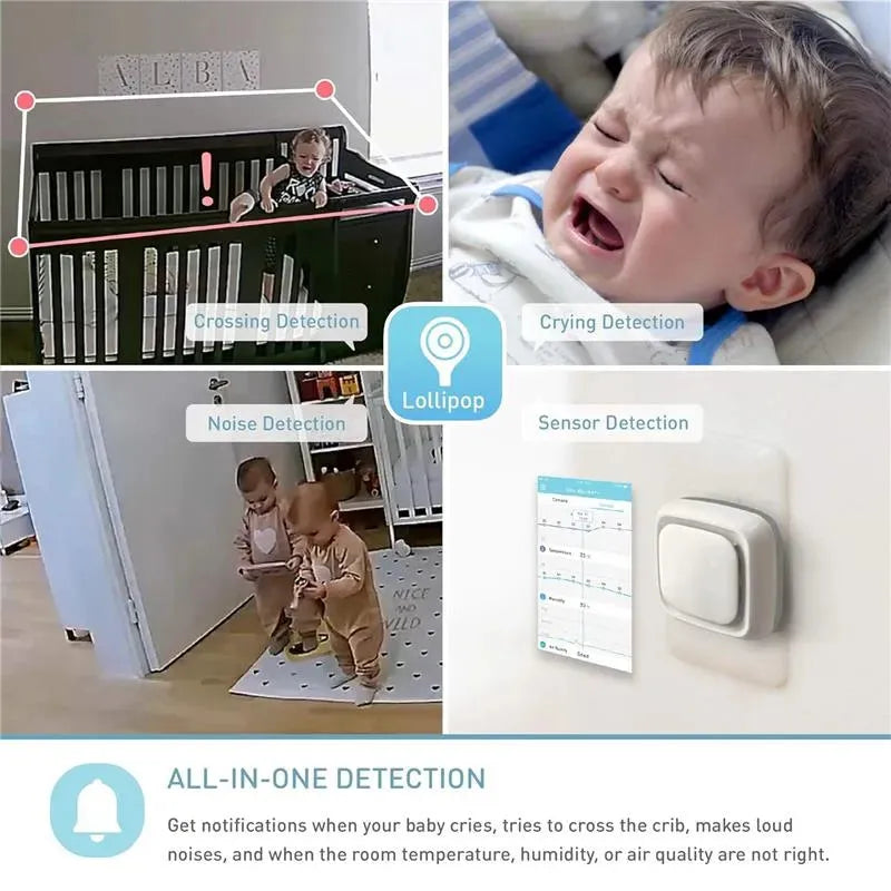 Lollipop - Baby Monitor Full-Featured Smart Wi-Fi Camera, Cotton Candy Image 7