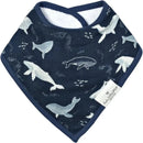 Loulou Lollipop - Bib Set (Muslin), Blue Whales Image 4