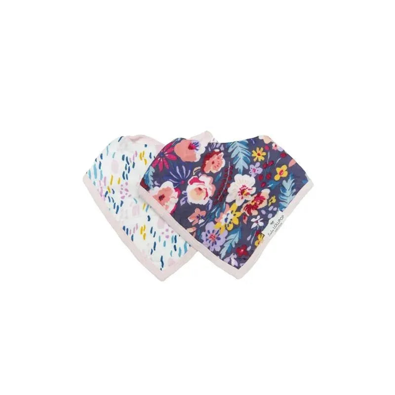 Loulou Lollipop - Bib Set Muslin, Dark Field Flowers Image 1