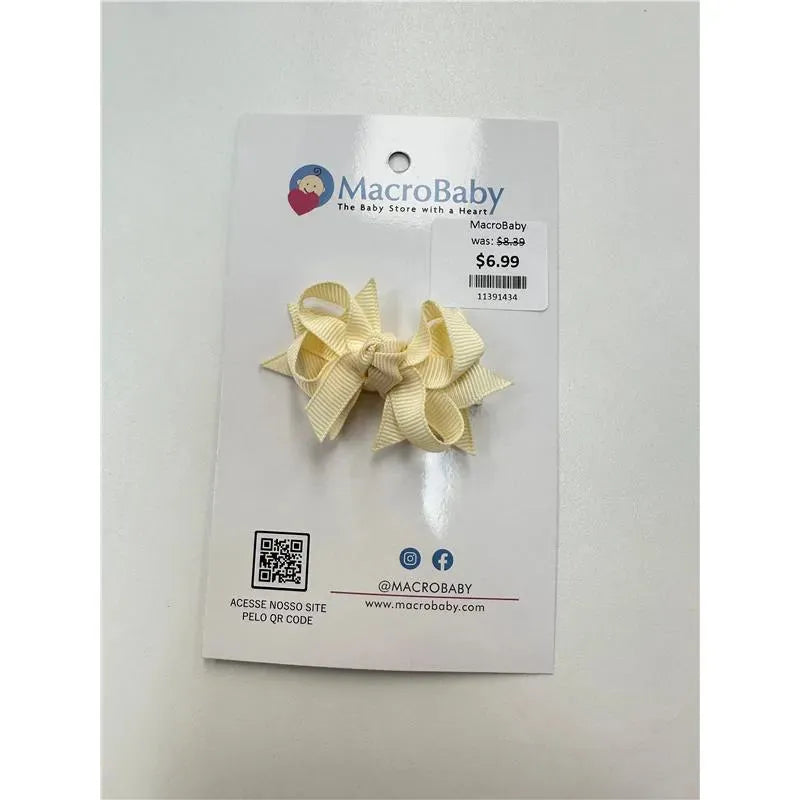 MacroBaby - Hair Bow Mini, Cream Image 1