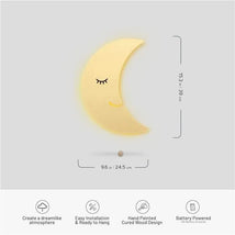 LumieWorld - Lumipets Moon Wall Light, Nursery Night Light, Wall Mounted Lighted Image 2