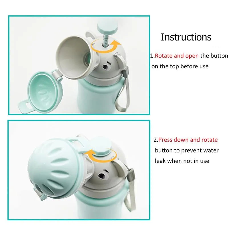 Macrobaby - Boy Portable Elephant Leakproof Urinal Emergency Toilet Pee Bottle Cup Jar Image 4