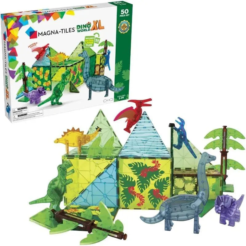 Magnatiles - Dino World XL 50-Piece Magnetic Construction Set Image 1