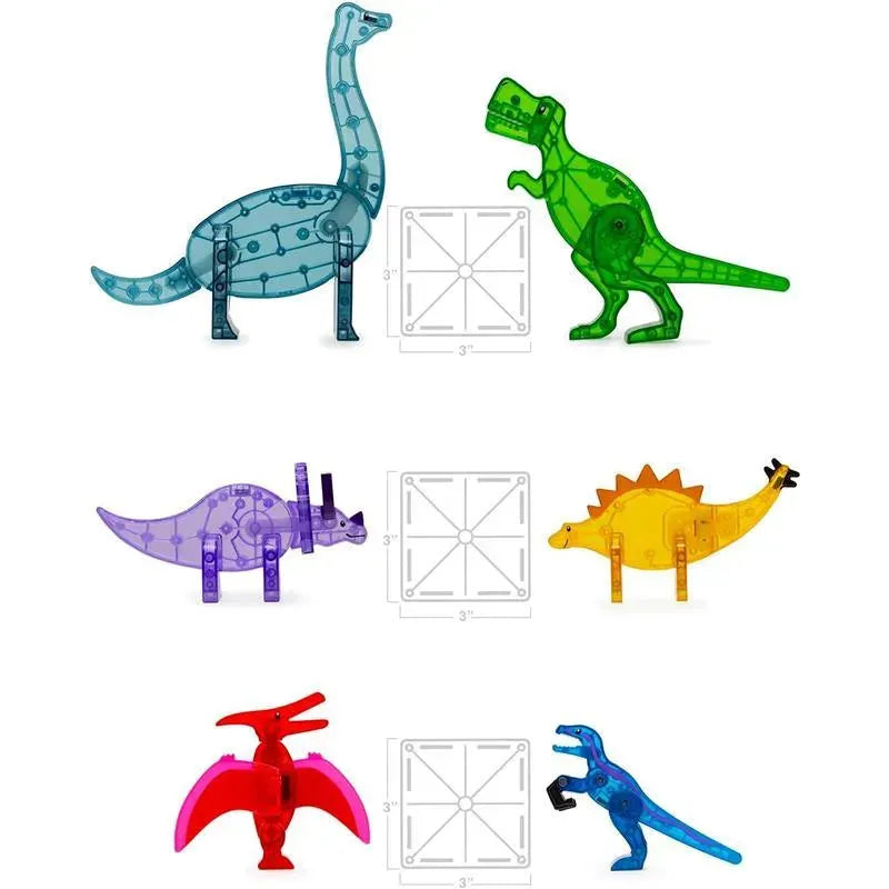 Magnatiles - Dino World XL 50-Piece Magnetic Construction Set Image 2