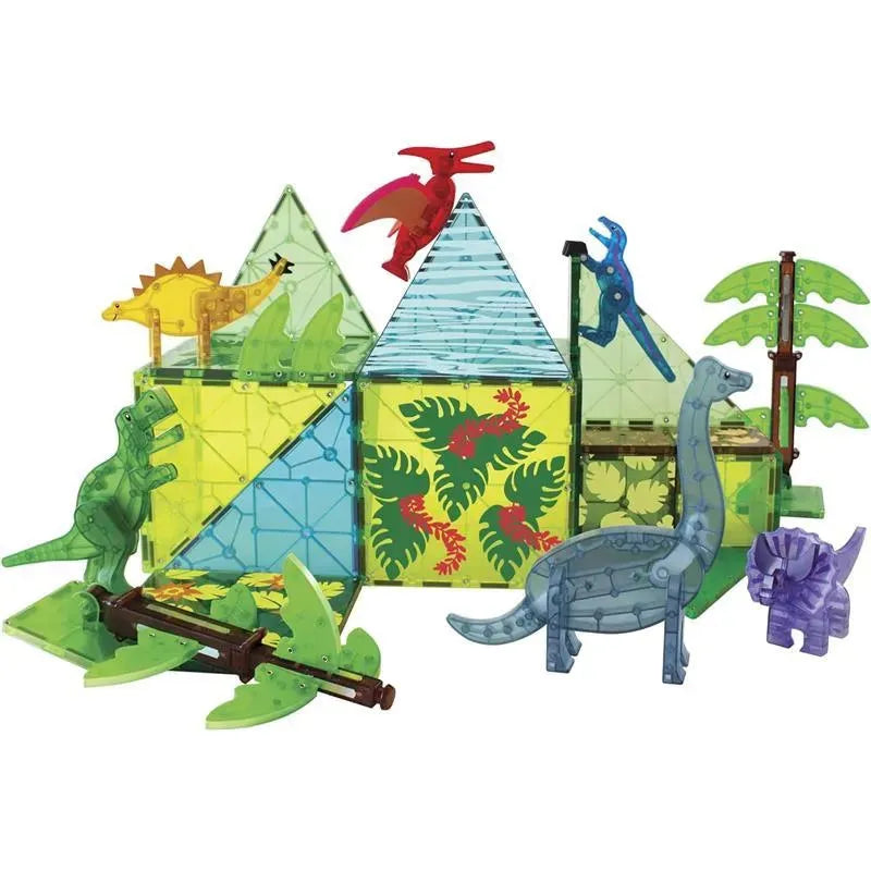 Magnatiles - Dino World XL 50-Piece Magnetic Construction Set Image 3