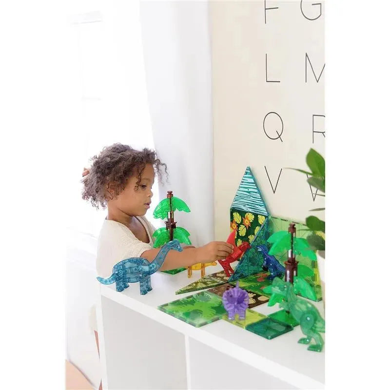 Magnatiles - Dino World XL 50-Piece Magnetic Construction Set Image 5