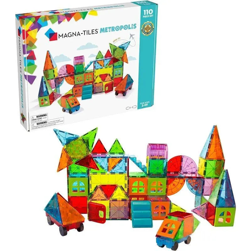 Magnatiles - Metropolis 110-Piece Magnetic Construction Set Image 1