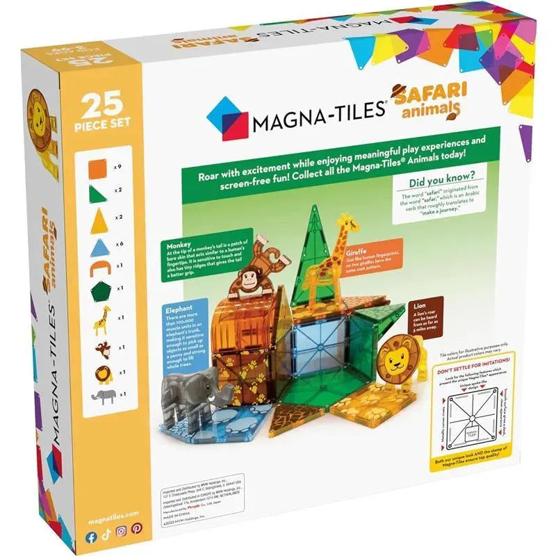 Magnatiles - Safari Animals 25-Piece Magnetic Construction Set Image 4