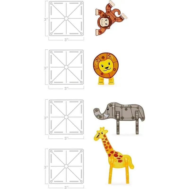 Magnatiles - Safari Animals 25-Piece Magnetic Construction Set Image 6