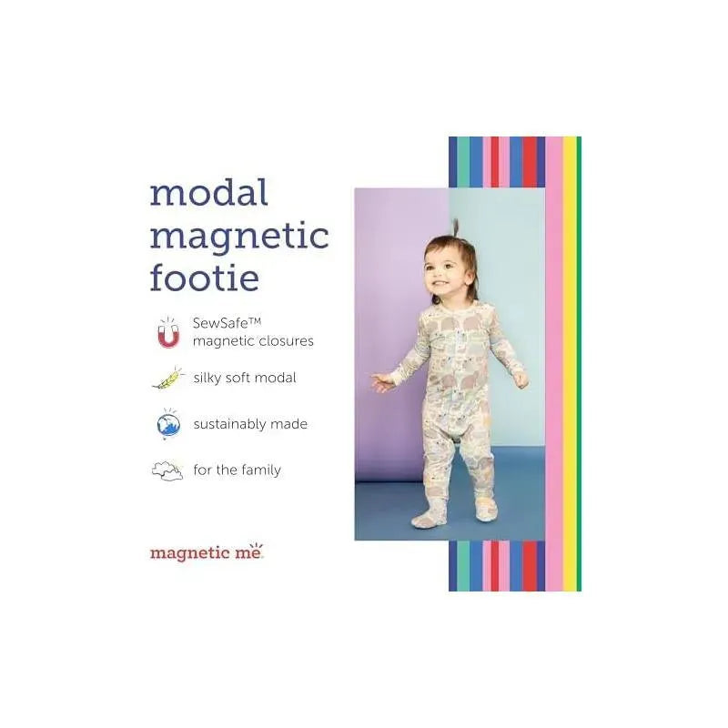 Magnetic Me - Baby Blue Modal Magnetic Footie Image 3