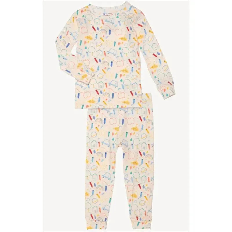 Magnificent Baby - Doodle Pop Pajama Long Sleeve Set Image 1