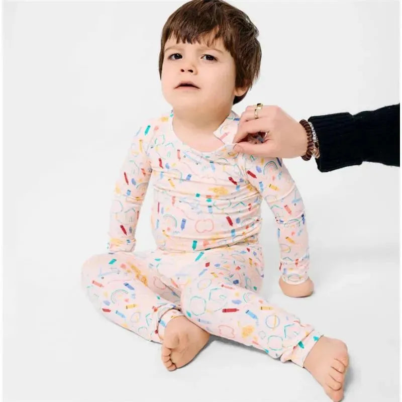 Magnificent Baby - Doodle Pop Pajama Long Sleeve Set Image 3