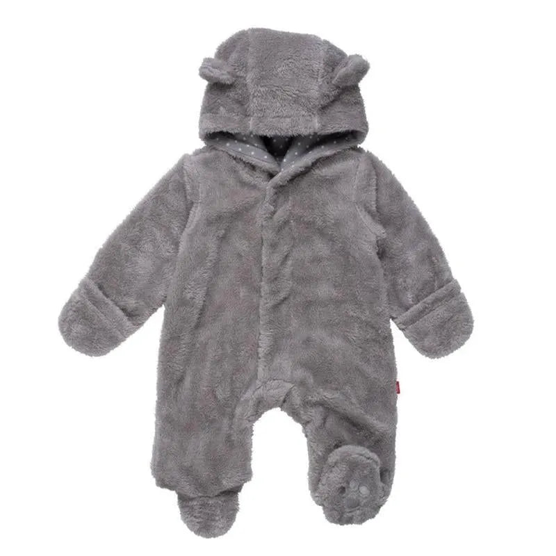 Magnificent Baby - Storm Minky Pram Sherpa Footie, Gray Image 1