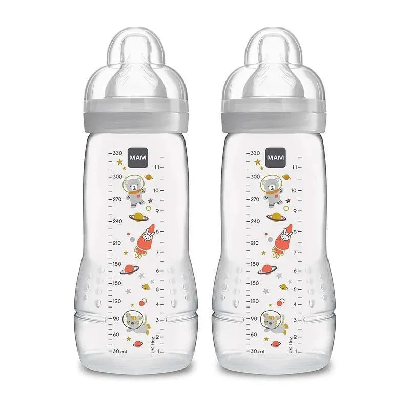 Mam - 2Pk Anti-Colic Baby Bottles 5Oz Slow Flow, Unisex White