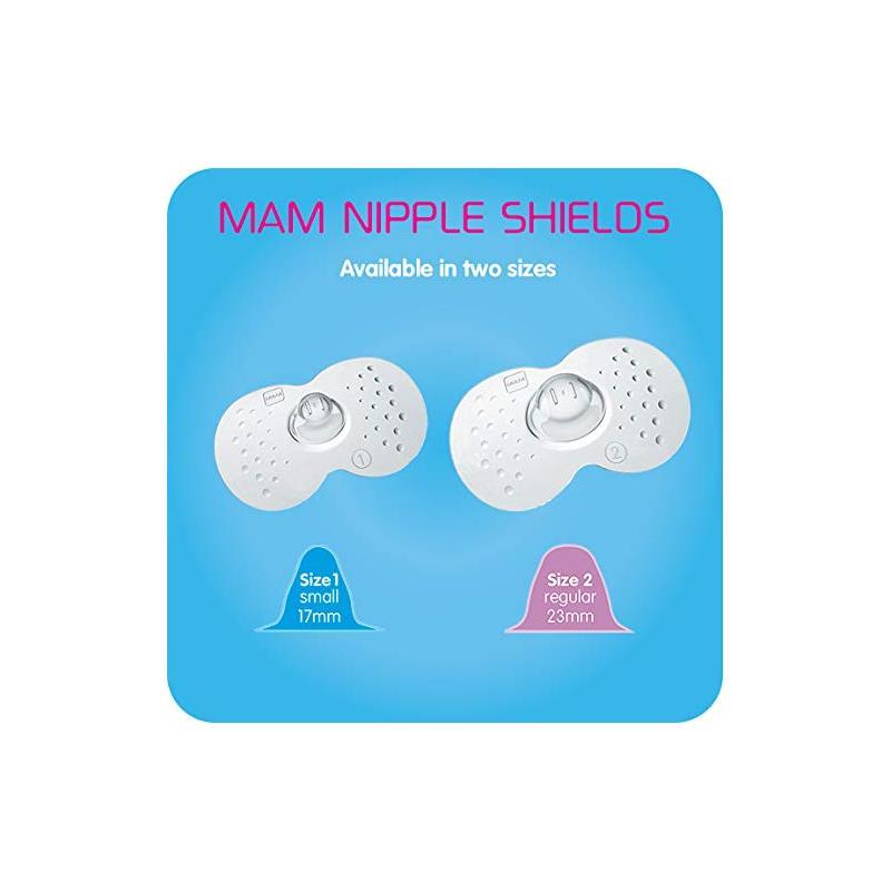 MAM 2-Pack MAM Silicone Nipple Shields - Size 1