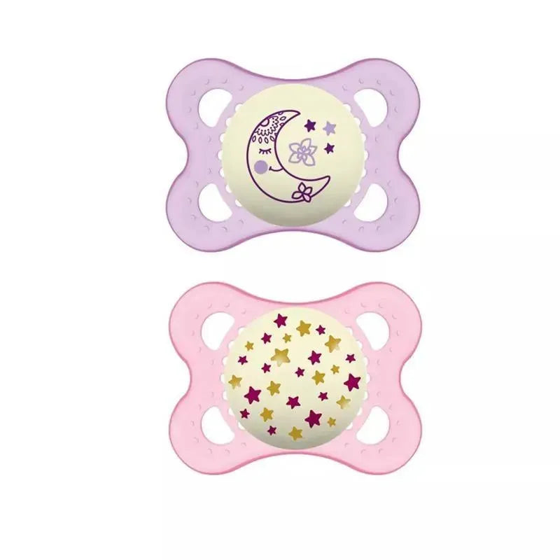 Mam Girls' Night Pacifiers, 0-6M Image 1