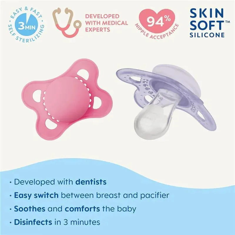 MaM Original Matte Baby PAcifier 2 Pack Girl 0-6M Image 2