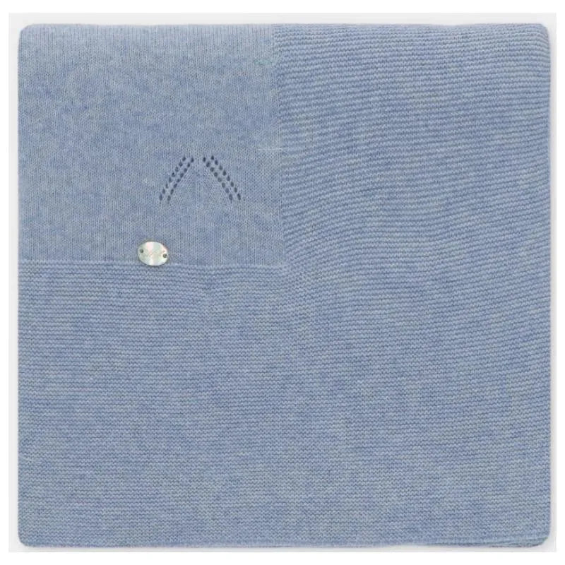 Martin Aranda - Baby Blanket Knit Nel Blu 40'X40', Ocean Blue Image 1