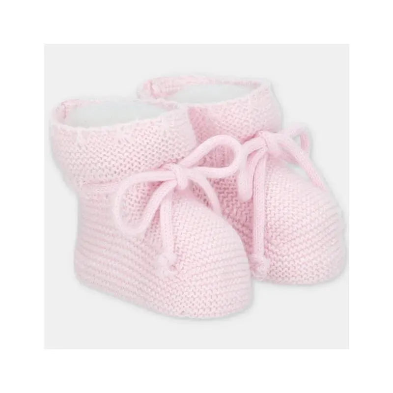 Martin Aranda - Baby Booties Knit Chiara, Pastel Pink Image 1