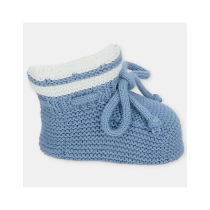 Martin Aranda - Baby Booties Knit Noto, Blue Francia Image 2