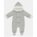 Martin Aranda - Baby Boy Sweater Knit Lined Pramsuit With Removable Feet Glace, Light Blue Image 1