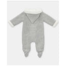 Martin Aranda - Baby Boy Sweater Knit Lined Pramsuit With Removable Feet Glace, Light Blue Image 2