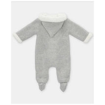 Martin Aranda - Baby Boy Sweater Knit Lined Pramsuit With Removable Feet Glace, Light Blue Image 2