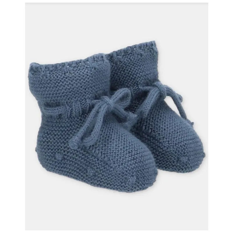 Martin Aranda - Baby Girl Knit Booties Garden, Light Pink Image 1