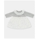 Martin Aranda - Baby Girl Knit Woven Mix Dress & Glace, Light Grey Image 1