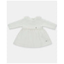 Martin Aranda - Baby Girl Knit Woven Mix Dress Tenerezza, Ivory Image 1