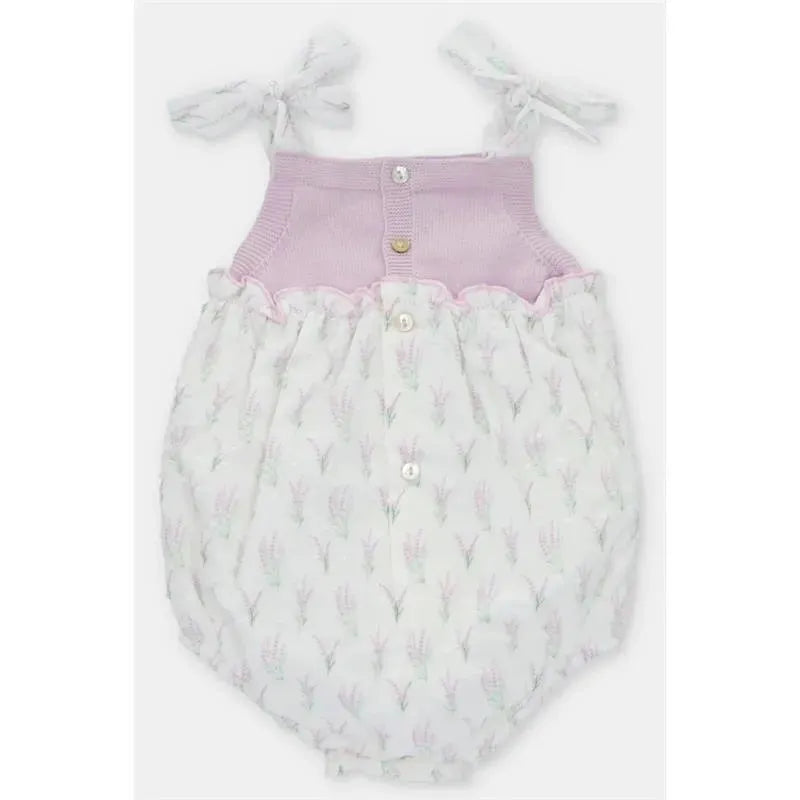 Martin Aranda - Baby Short Romper Sleeveless Woven Flouncy Neck Mawl Lilac Image 2