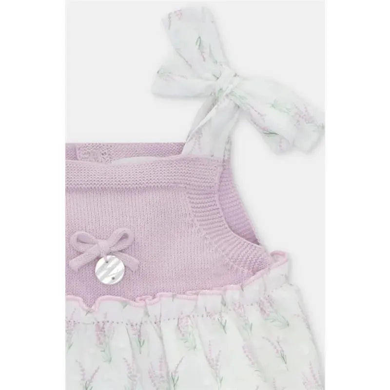 Martin Aranda - Baby Short Romper Sleeveless Woven Flouncy Neck Mawl Lilac Image 3