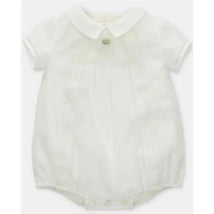 Martin Aranda - Baby Short Romper Special Occasion Woven Petit Ivory  Image 1