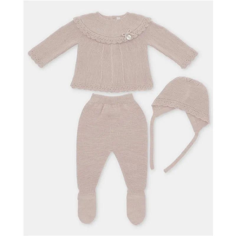 Martin Aranda - Take Me Home Set Sweater, Leggings & Bonnet Peonia, Light Pink Image 1