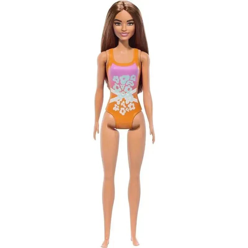 Mattel - Barbie Beach Doll with Orange Swimsuit Image 1