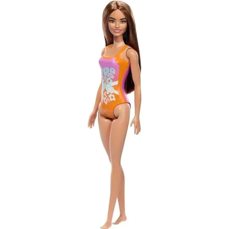 Mattel - Barbie Beach Doll with Orange Swimsuit Image 3