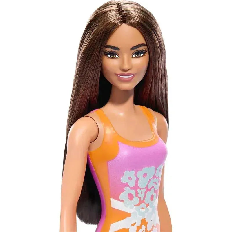 Mattel - Barbie Beach Doll with Orange Swimsuit Image 4