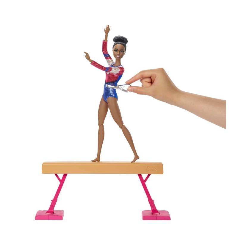 Mattel - Barbie Gymnastics Playset: Brunette Barbie Doll