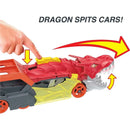 Mattel - Hot Wheels Toy Car Track Set City Dragon Launch Transporter Image 5