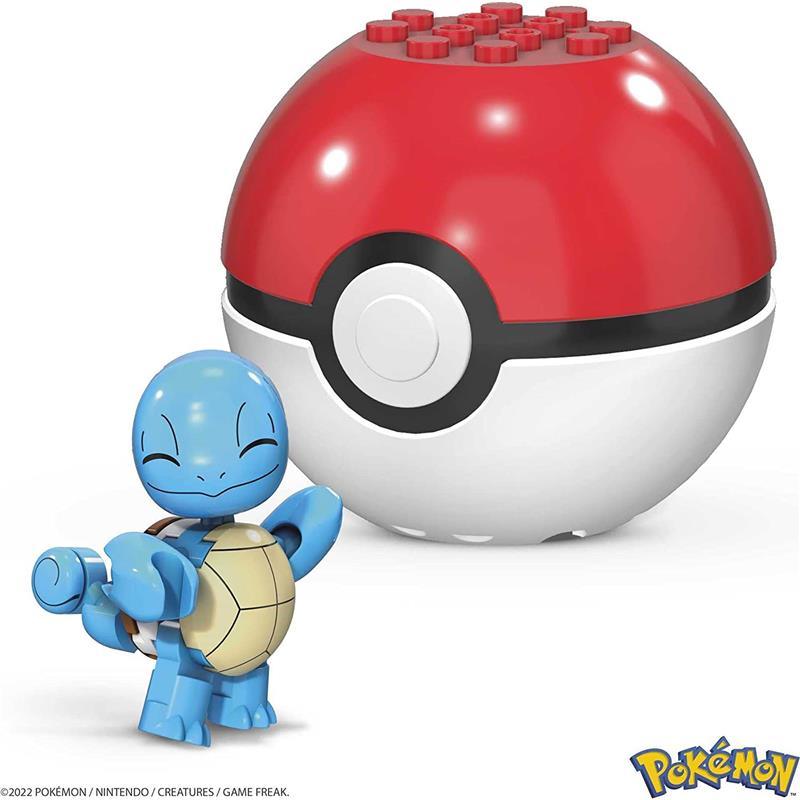 MEGA Pokemon Squirtle Building Toy Kit with 3 Action Figures (379 Pieces)  for Kids