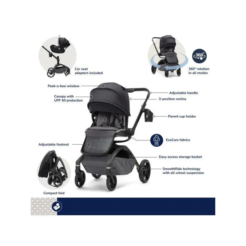 Maxi-Cosi - Tana 360 Rotating Modular Stroller Kindred Collection, Onyx Heritage Image 2