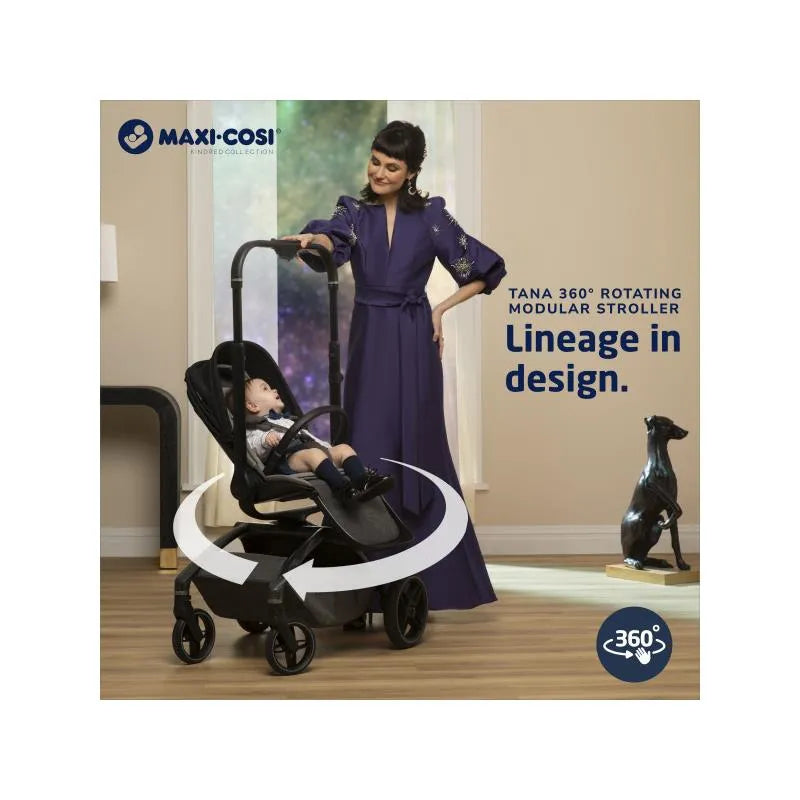 Maxi-Cosi - Tana 360 Rotating Modular Stroller Kindred Collection, Onyx Heritage Image 6