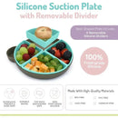 Melii - 100% Silicone Divided Suction Plate with Removable Dividers, Bear Image 5