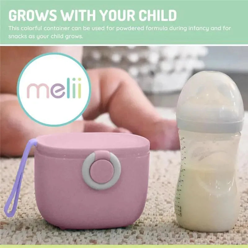 Melii - Baby Formula Storage Container with Integrated Scoop 400ml / 13.5oz Capacity, Pink Image 3