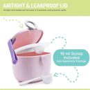 Melii - Baby Formula Storage Container with Integrated Scoop 400ml / 13.5oz Capacity, Pink Image 5