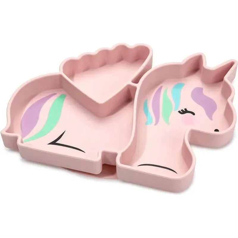 Melii - Divided Silicone Suction Plate, Unicorn Image 1